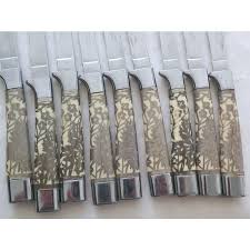 SET OF 9 VNTG BRIDELL CARVEL HALL STEAK KNIVES SILVER ...
