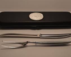 Carving Set - Sterling Silver Steak Carving Set of Carving Knife and Carving Fork - Vintage - Free Shipping - Etsy