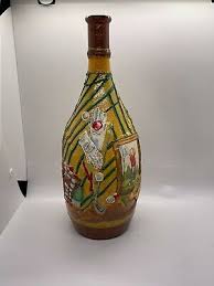 Golf Decorative folk Art Wine Bottle Office Decor Champion Golfer | eBay