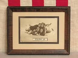 Vintage Antique 1910 Football Real Photo Postcard in Frame RPPC Humor Risque 3/3 | eBay
