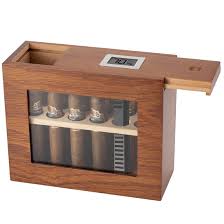 New Wooden Humidor Box For Cigar W/ Hygrometer Humidifier ...