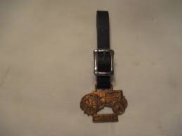 Vintage Brass Case Tractor Watch Fob With Strap | eBay