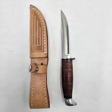 Vintage Case XX 3-Finn SSP Hunting Knife Stacked Leather ...