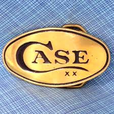 Case XX Promo Dress Belt Buckle Brass Knives Cutlery Vtg 70s ...