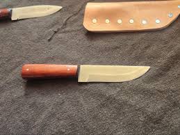 Bluff #1 Knife, African Red Paduak Wood Handle. Frontier ...