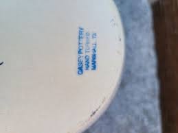 Vintage Hand Crafted Casey Pottery Pitcher Floral Wreath Ribbon Striped Tx 8" | eBay