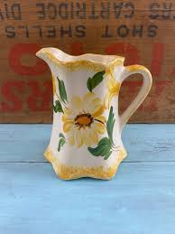 Vintage 1950s Cash Family Pottery Creamer With Yellow ...
