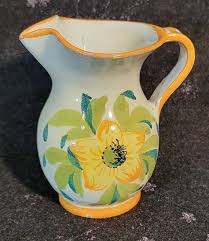 Vintage 60s Italy Pottery 4 Oz Mini Pitcher 3.5" Tall Yellow ...