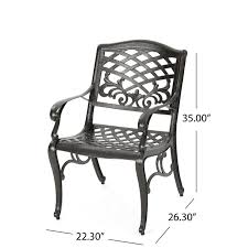 Cast Aluminum Bronze Outdoor Chair (Set of 2) - Walmart.com
