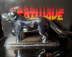 Vintage 1950's Cast Iron Chrome Finish Large St Bernard ...