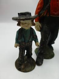 Vintage Cast Iron Amish Family Consisting of a Man, Woman ...