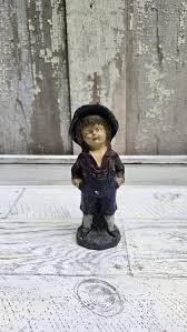 Vintage Hand-painted Cast Iron Boy Figurine: Early 1900s ...