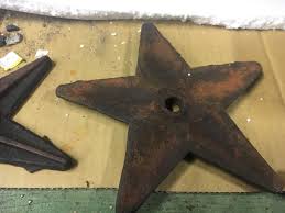 TWO Cast Iron Center Hole Anchor Plate Texas Star X-Large 9" wide Two (2) 02105 | eBay