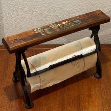 Vintage Counter Paper Towel Holder | Cast Iron | Painted | Restored - Etsy