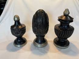 Wooden Black Curtain Finials for sale | eBay