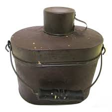 Tole Complete Layered Miner's Lunch Box, early 20th Century. For Sale at Ruby Lane