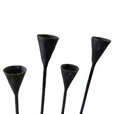 Pottery Barn Petaluma Brutalist Candle Holder Hammered Iron ...