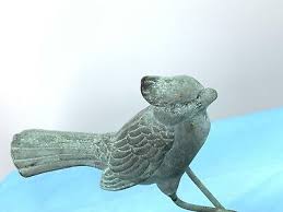 Vintage Cast Bronze! Sculpture Bird On Tree Brunch Cardinals | eBay