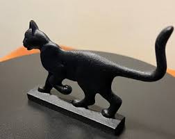 Vintage Cast Iron Black Cat: Faberge Franklin Mint Figurine ...