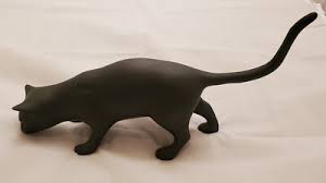 Pair Of Vintage MCM Aged Patina Bronze Cat Sculptures Set of ...