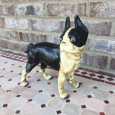 Vintage Cast Iron Boston Terrier Dog Door Stop Bank | eBay
