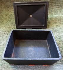 RARE ANTIQUE WILTON CAST IRON LIDDED BOX WITH LARGE CHASED ...