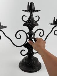 Vintage Cast Iron Candelabra: Southern Living Fleur De Lis ...