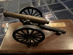 Vintage 1960's Brass Toy Civil War Cannon w Display stand | eBay