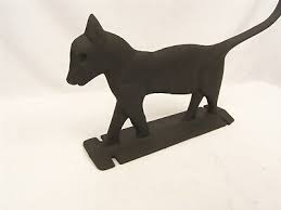 Antique Older Figurative Cat - Cast Iron Boot Scraper Door ...