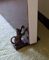 Cast Iron Cat Door Stopper: Rustic Home Decor - Etsy