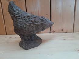 Decorative Cast Iron Garden Chicken for sale at Pamono