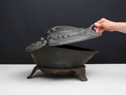 Cast Iron Coal Scuttle | Antique Coal Bucket | Fireplace Decor ...
