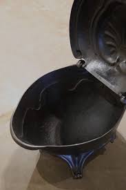 19th Century French Cast Iron Shell-Form Coal Bucket | Chairish