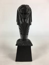 Singapore Wooden Merlion Statue Vtg Wood Carving Wood Craft Brown BD82 | Online Shop | Authentic Japan Antiques