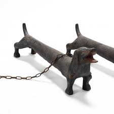 Pair of Vintage Dachshund Andirons (Lot 233 - Upcoming: Winter Gallery Auction, Saturday, Jan. 25thJan 25, 2020, 9:00am)