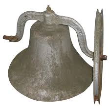 Antique Distressed Cast Iron Church Bell For Sale at 1stDibs | antique cast iron bell for sale, cast iron church bell for sale, vintage cast iron bell for sale