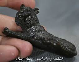 3" Old Ancient Chinese Red Copper Fengshui 12 Zodiac Year Tiger Animal Statue | eBay