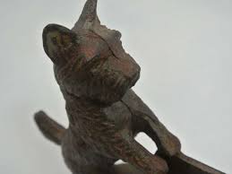 Vintage Cast Iron Scottish Terrier Card Holder - A Dogs Tale Collectibles