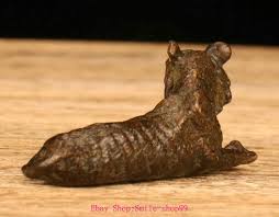 2.6" Collect Old China Dynasty Bronze Fengshui Exorcism Tiger Animal Statue | eBay