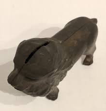 Antique original cast iron Lion Tail still bank | eBay