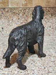 Spaniel or Setter Dog Statue, Metal Figurine, Academia Decor ...