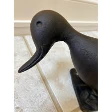 Pair Vintage Cast Iron Duck Doorstops with R. Mcb Foundry Tag | Chairish