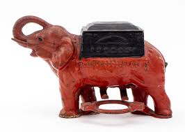 Sold at Auction: Art Deco Cast Iron Elephant Cigarette Dispenser