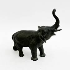 Genryusai Seiya Bronze Okimono Elephant Sculpture Figure ...