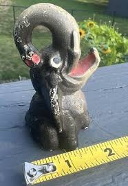 Vintage John Wright cast iron elephant bottle opener bar 1940s original paint | eBay