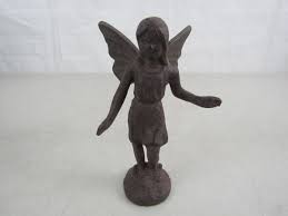 Rustic Cast Iron Fairy Angel Cherub Figurine Paperweight 6 ...