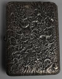 Lot - RUSSIAN SILVER AND ENAMEL CIGARETTE CASE