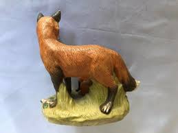 HOMCO Ceramic 4 1/2 X5" Brown Fox with Baby Figurine | eBay