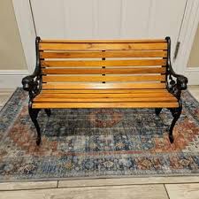Vintage Wood Slat and Cast Iron Childs Bench - Etsy