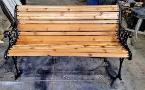 Cast iron garden bench